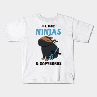 I like Ninjas and Capybaras Kids T-Shirt